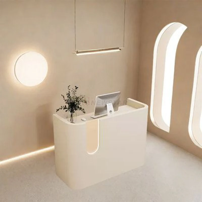 Newstar индивидуальный логотип Limestone Салон красоты Роскошный отель Индивидуальная стойка регистрации Limestone