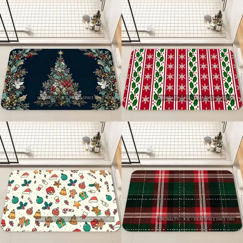 شجرة عيد الميلاد نمط حصيرة غرفة المعيشة الديكور المنزل أريكة عدم الانزلاق السجاد دراسة غرفة نوم حصير الأطفال لينة الكلمة حصيرة