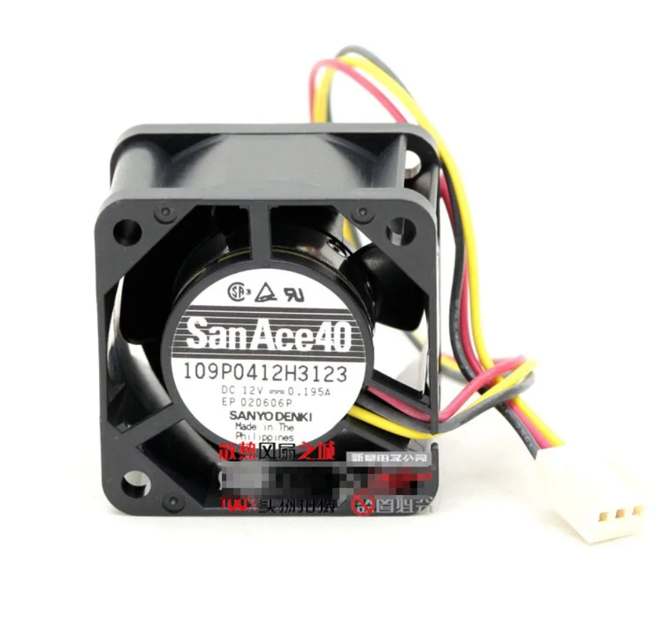 

1pcs for SANYO 109P0412H3123 12V 0.195A 4028 Double Ball Cooling Fan 3pin