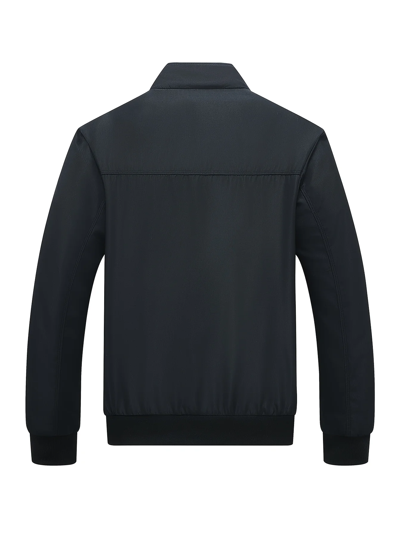Men's Classic Design Sports Jacket, Casual Baseball Collar Zipper, Spring and Autumn Solid Color, Fashionable Daily Wear Jacket