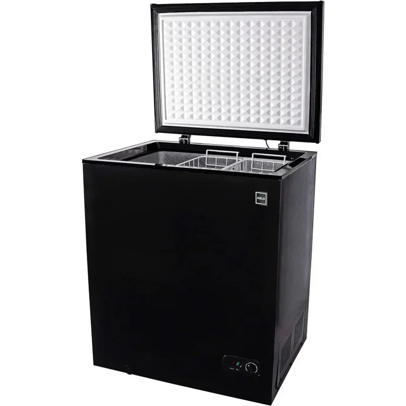 DD2RCA RFRF454-BLACK 5.1 قدم مكعب لفريزر الصدر، 5 قدم مكعب، أسود