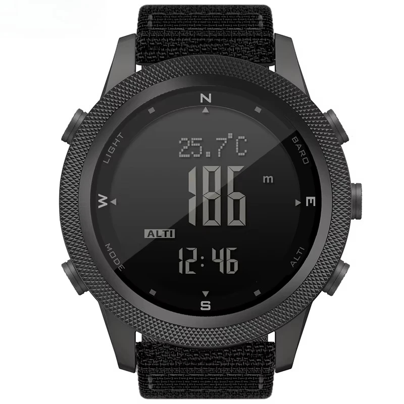 

Outdoor Digital Smartwatch Nylon Sports Waterproof 50m Altimeter Men's Driving Watch