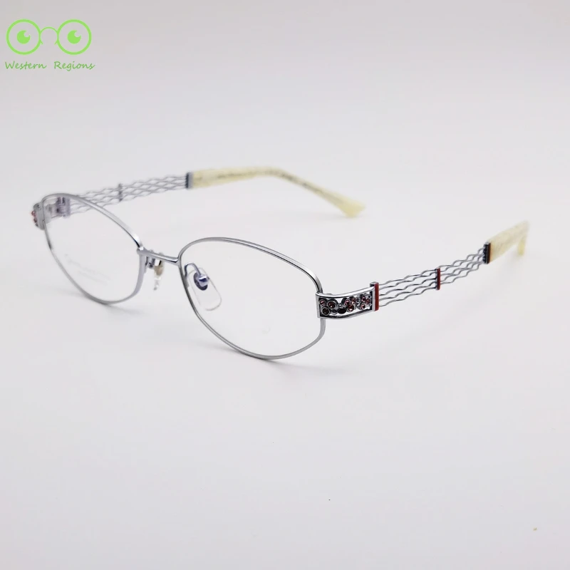 

Hot-selling Japanese-line titanium five-line spectral men and women glasses frame crystal with myopia glasses frame men