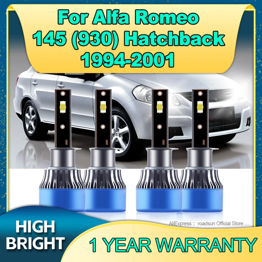 

2/4Pcs LED 25000LM H1 Car Lights 4Side Chip 6000K Headlight For Alfa Romeo 145 930 Hatchback 1994 95 96 1997 1998 1999 2000 2001