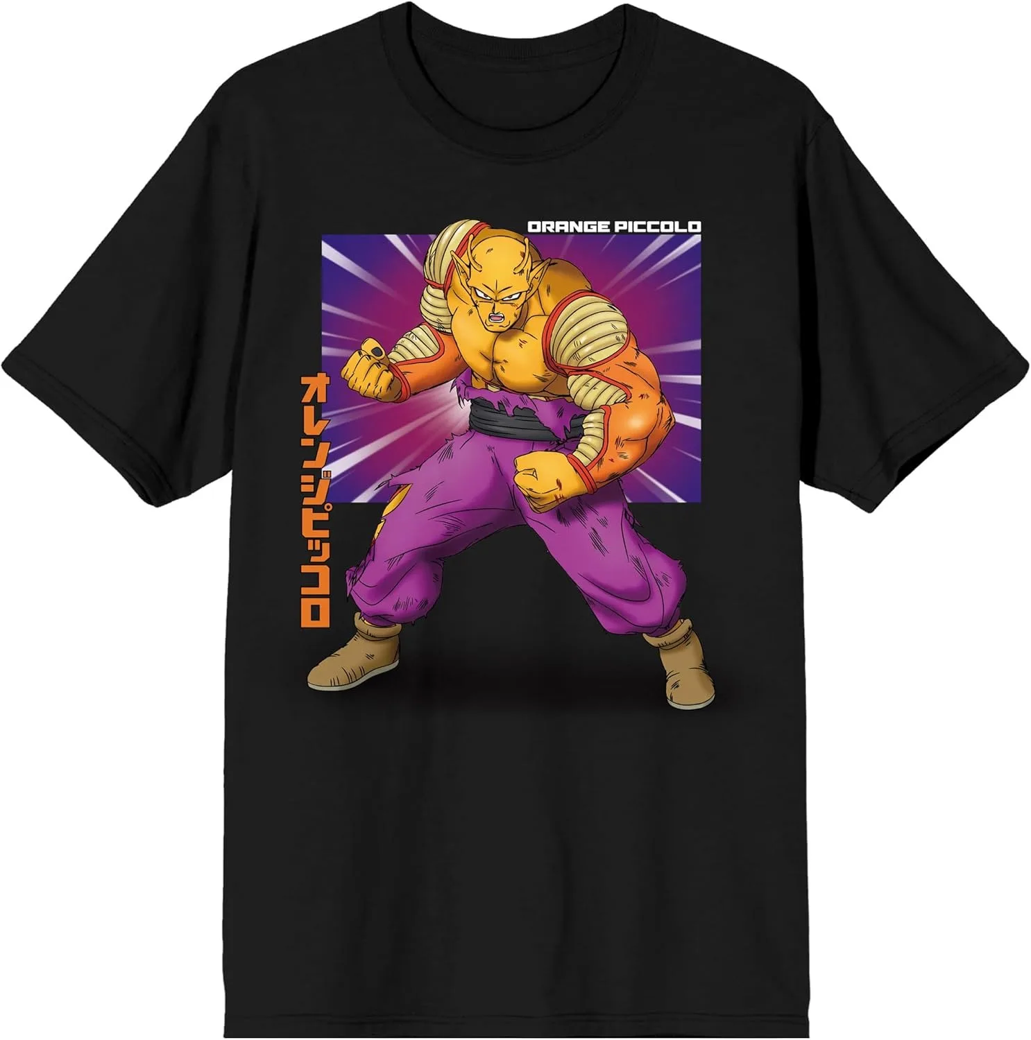 2026 Sommer Dragon Ball Retro 100% Baumwolle Herren T-Shirt Oversized Orange Piccolo Power-Up Print Top, Unisex & Familien-Partnerlook