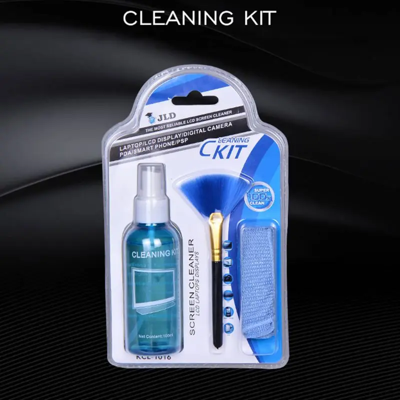 1 Set Brush Cloth Liquid High Qulity Screen Cleaning for LCD Tablet Phone Pad Laptop Computer Camera Lens Cleaner H8WD