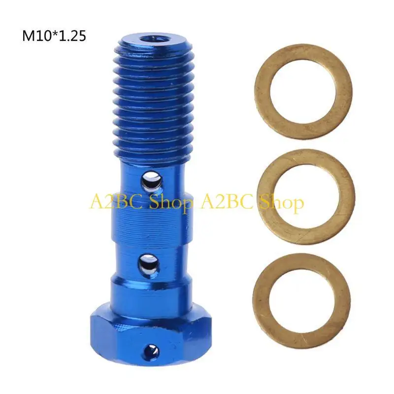A2BC M10x1.0/M10x1.25 Brake Cylinder Oil Hose Banjo Motorcycle Tube Screw Bolt