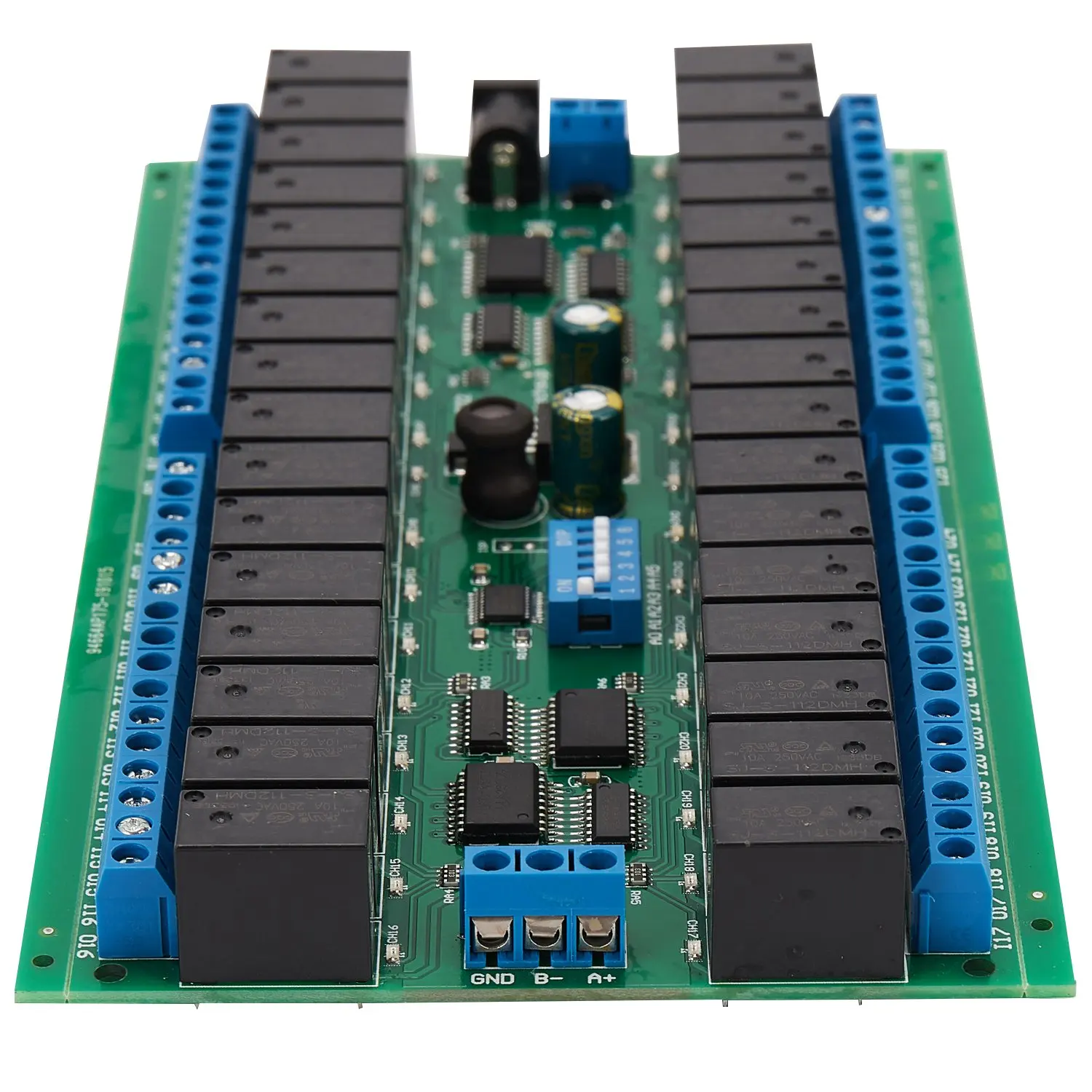 

ABYA R421C32 DC12V 32 Channels Modbus RTU RS485 Bus Relay Module UART Serial Port Board for PLC LED Home Automation Door Lock