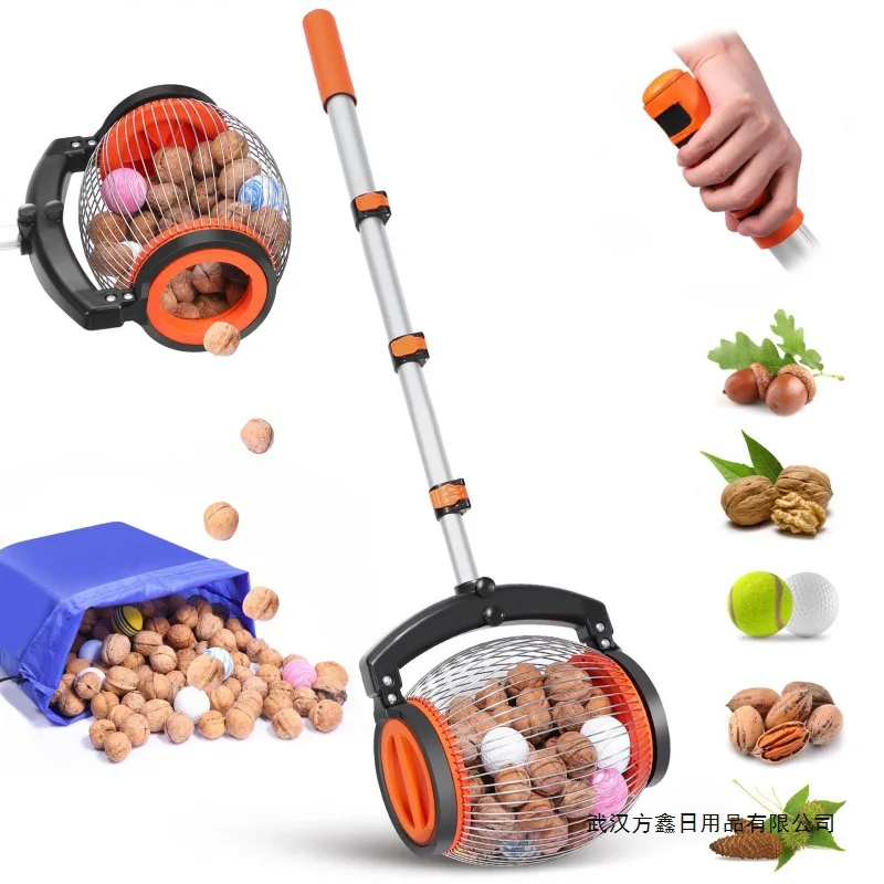 Nut collector, walnut picking, chestnut garden tools, multi-functional picker, rolling fruit picker, spot wholesale.