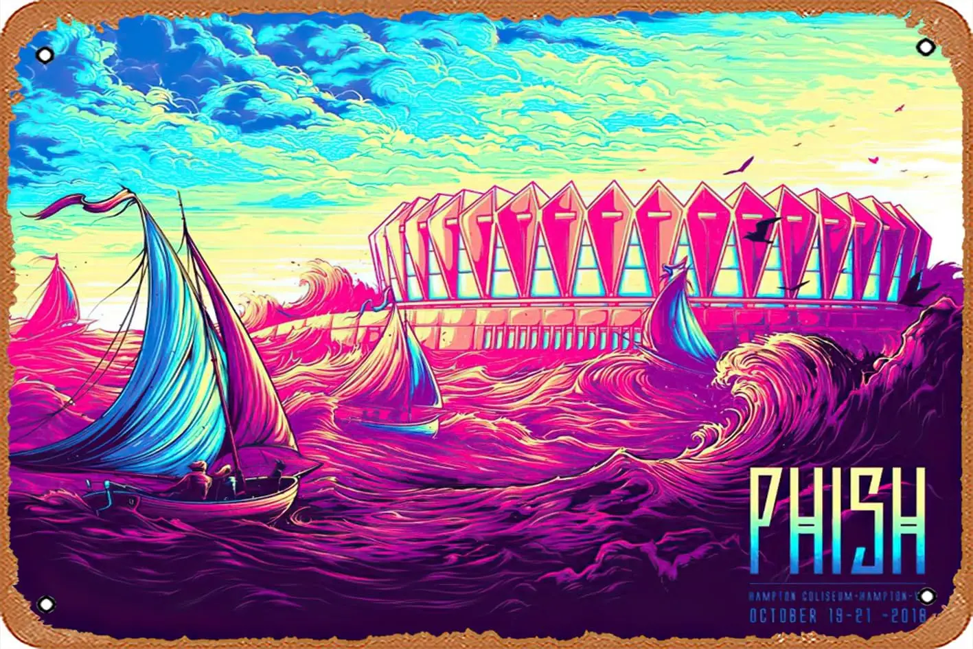 Zuhhgii Potrait Madison Square Phish Garden Poster  Vintage Metal Tin Sign Home Decor Garage Man Cave Wall Art