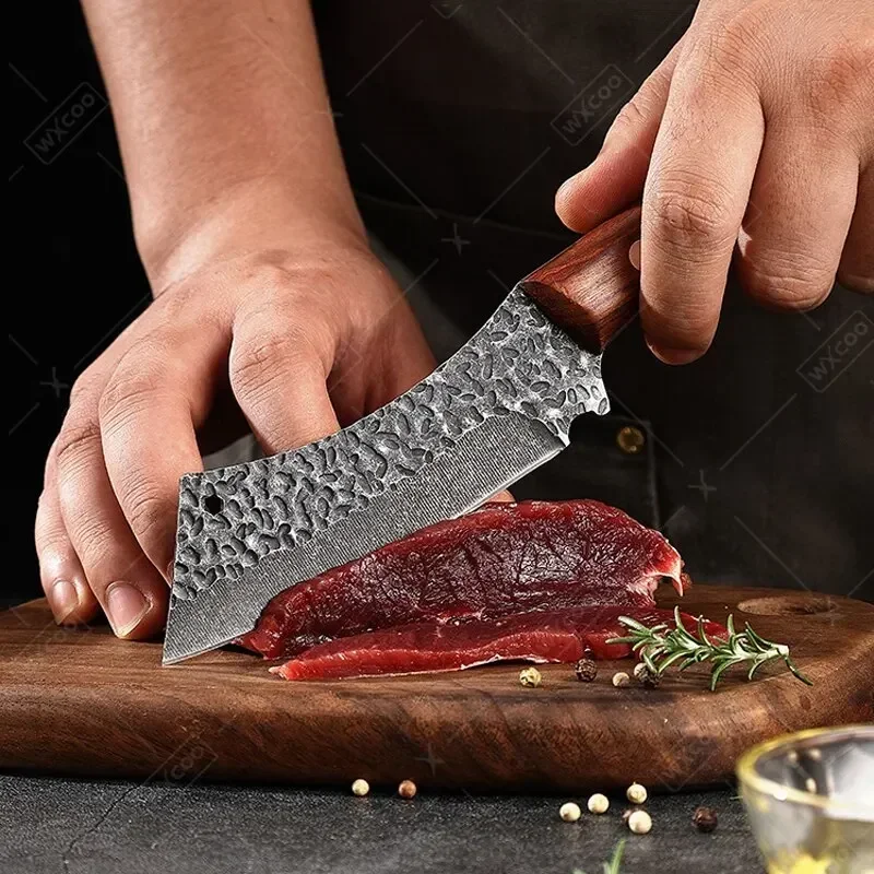 WXCOO Handmade Forged Professional Kitchen Knives Stainless Steel Boning Knife Fruit Chef Knife Meat Cleaver Butcher Knife