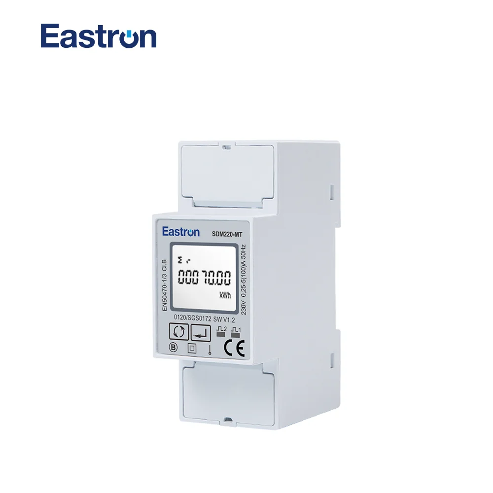 Imagem -02 - Medidor do Kwh do Trilho do Ruído da Fase Monofásica das Multi-tarifas de Sdm220mt com Saída do Pulso e Comunicação de Rs485 Modbus ce Aprovado