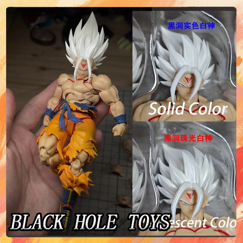 

Black Hole Toys Dragon Ball SHF Super Saiyan White Son Goku White God Form Accessories Kit Anime Action Figure Plastic Toys Gift