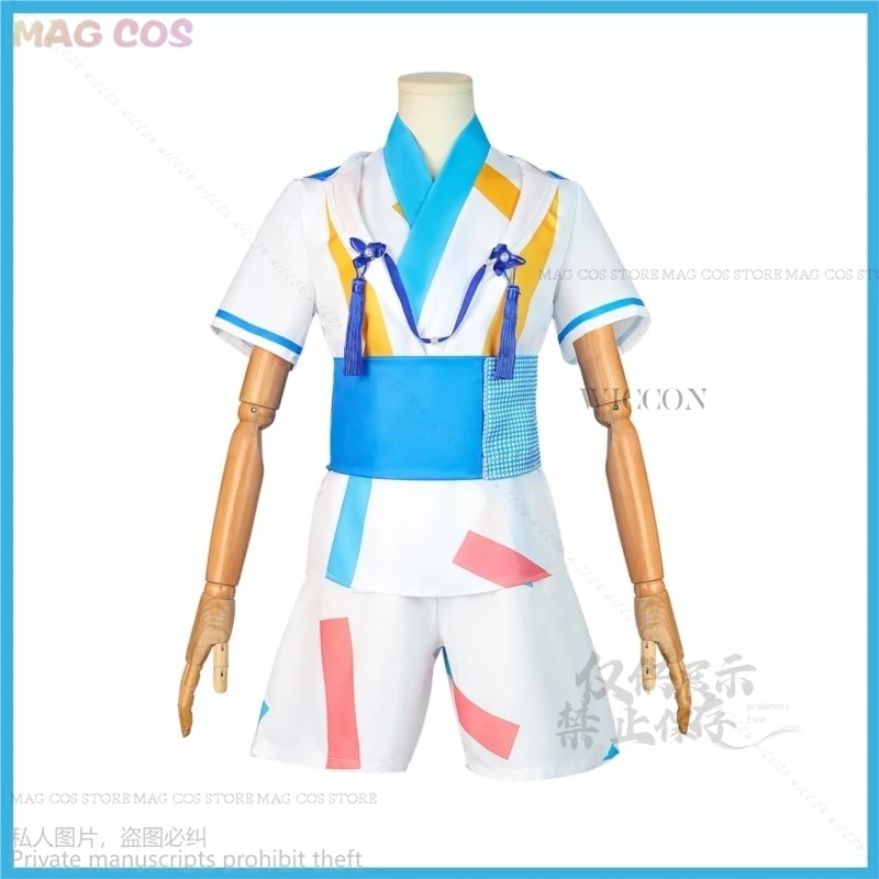 Anime Game Ensemble Stars Rabbits Milky Starry Charm Nito Nazuna Cosplay Costume Wig White Hooded Uniform Man Halloween Suit DK