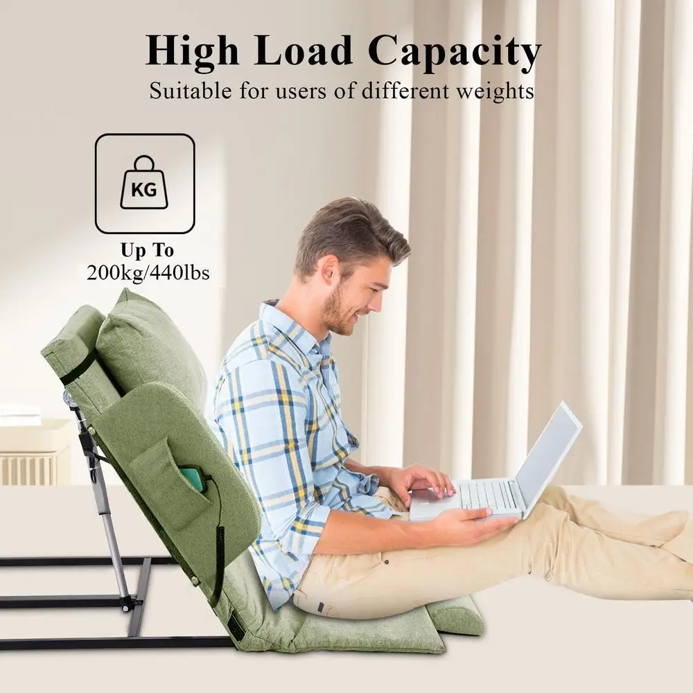 

Adjustable Bed Backrest with Side Handrails 280 SitUp Backrest Chair, Remote Control, Washable Cushion amp Headrest, HeavyDuty