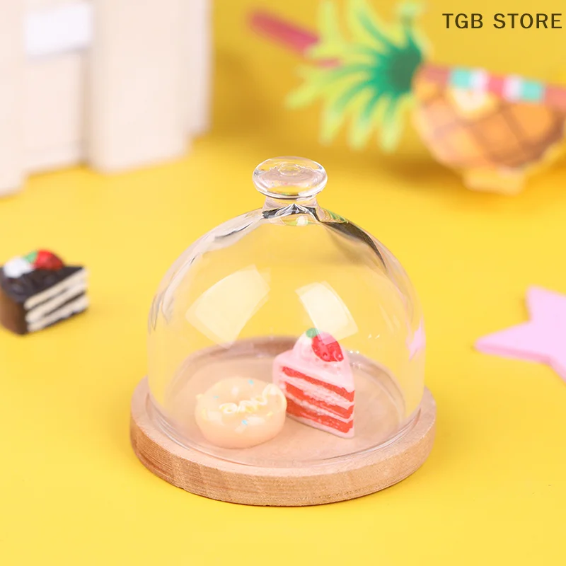 1:12 Dollhouse Miniature Candy Jar Glass Dessert Fruit Tray Doll House Decor Toy