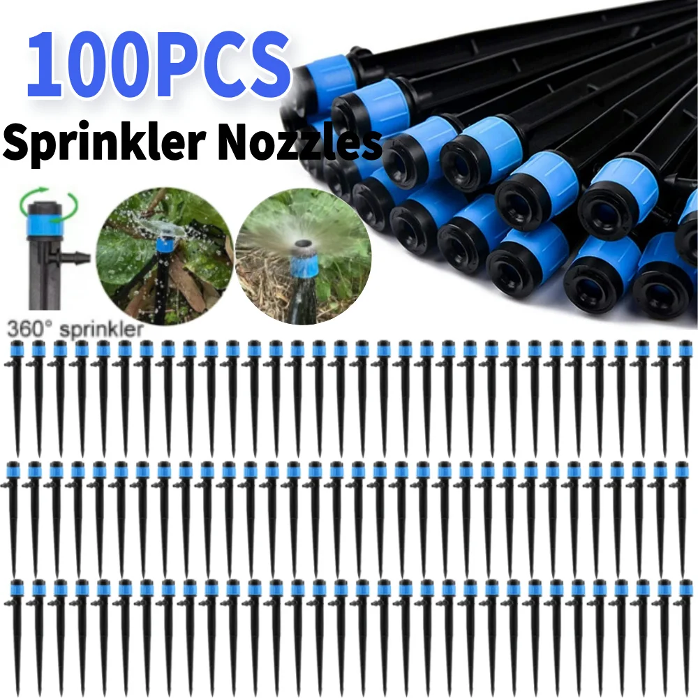 

10-100PCS 360° Scattering Sprinkler Watering Dripper Garden Plants Watering Nozzle 4/7mm Hose Connectors and Accessories