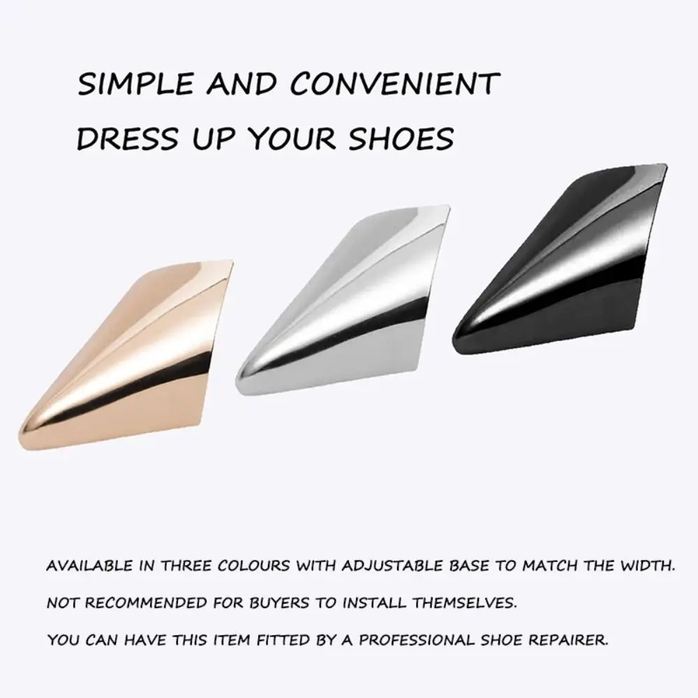 1pair Decoration Shoe Repair High Heels Tip Cap Anti-kick Anti Wear Shoe Clips Metal Shoe Pointed Protector High Heels