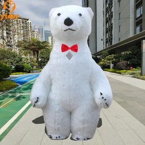 Fantezi dev şişme kutup ayısı yetişkin, oyuncak, patlama, takım elbise, kostüm, karakter, hayvan giyim, şişirilmiş ve sahnede sahne 2024 6 Büyük satış-ayı deseni-no. 5