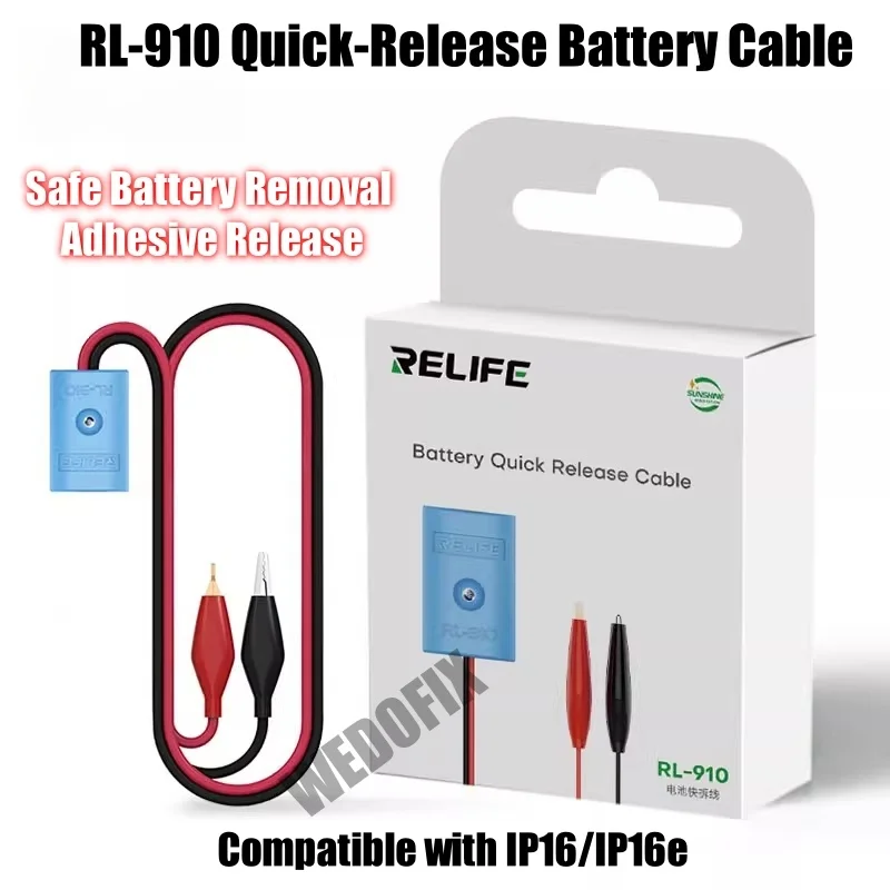 

Инструменты для разборки быстросъемной батареи Relife RL-910 для iPhone 17, 16, 16e, безопасное удаление батареи
