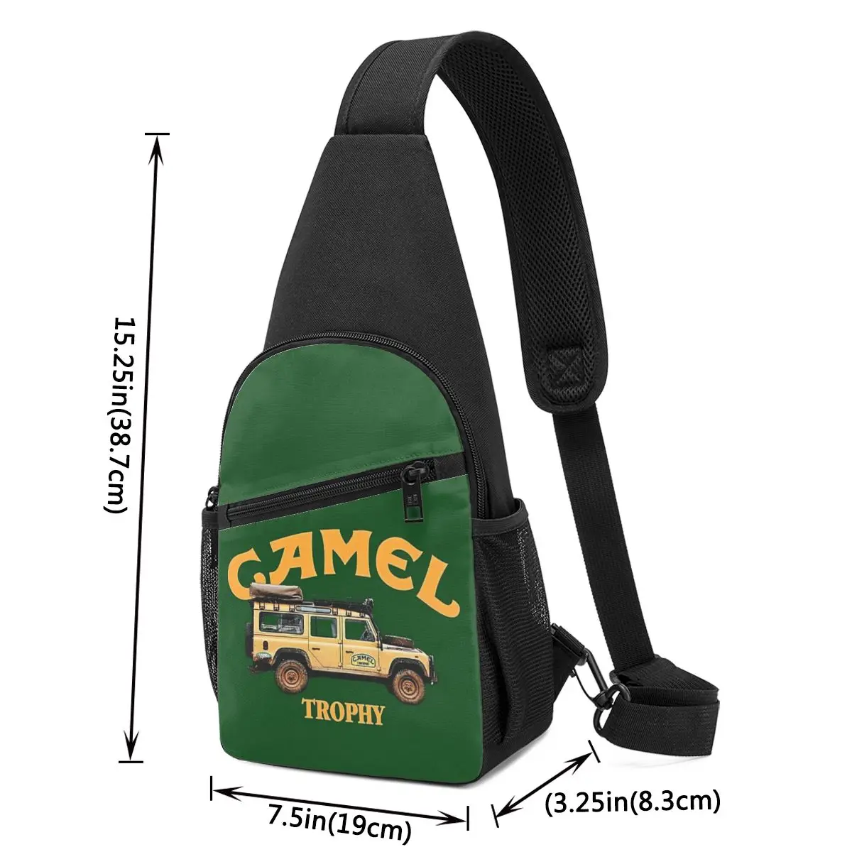 Camel Trophy Defender 110 Chest Bag Men Sling Crossbody Backpack Chest Bag Traveling Hiking Daypack Shoulder Bag