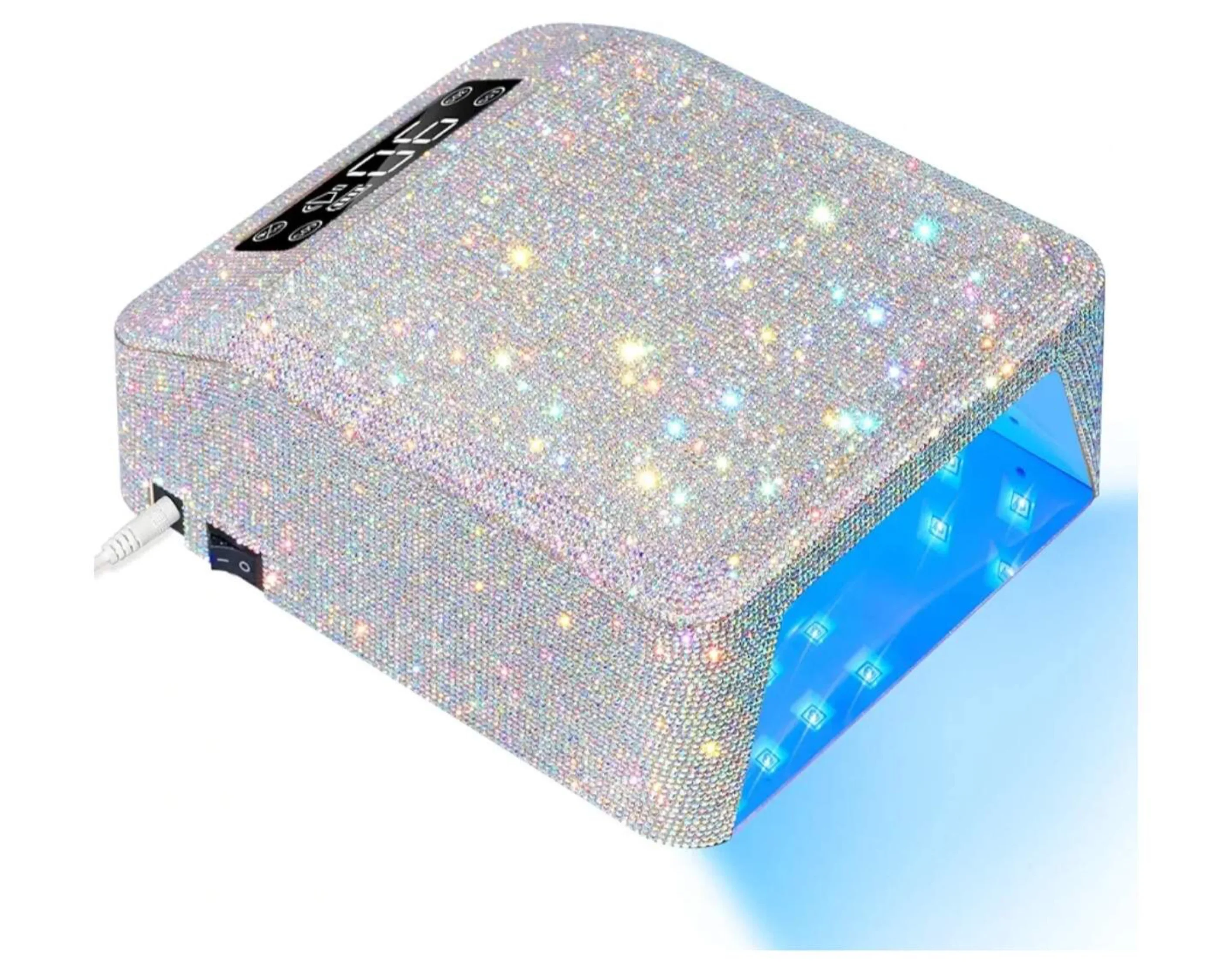 Professional H20 rechargeable uv lamp nail dryer with rhinestones cordless 48w led nail lamp for nail salons