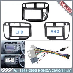 For 1998-2000 Honda Civic 9inch player Radio multimedia Android stereo Harness screens dashboard navigation cable adapter frame