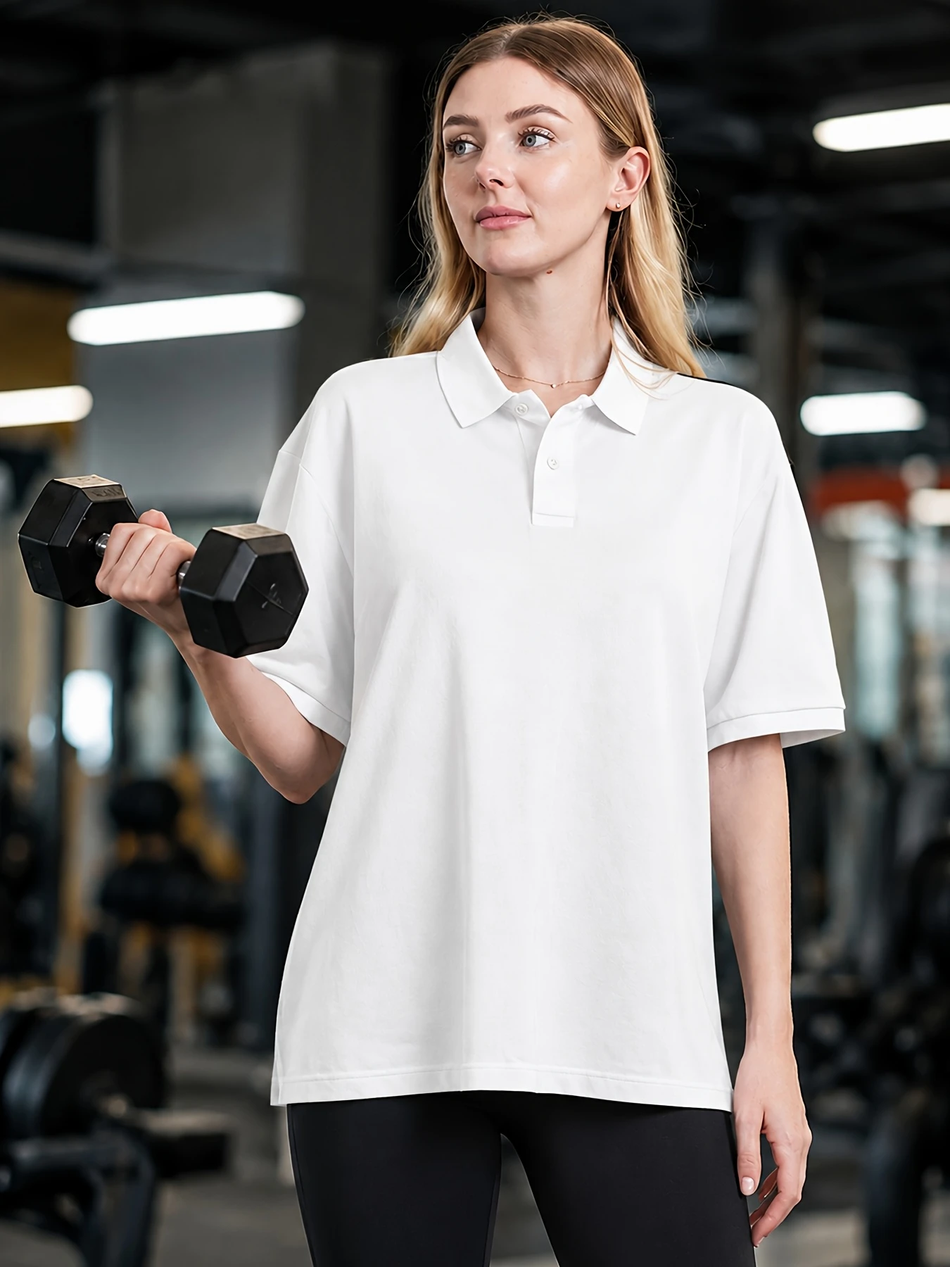 Women's Polo Shirt Loose Golf Top Breathable, Lightweight, Sports and Leisure