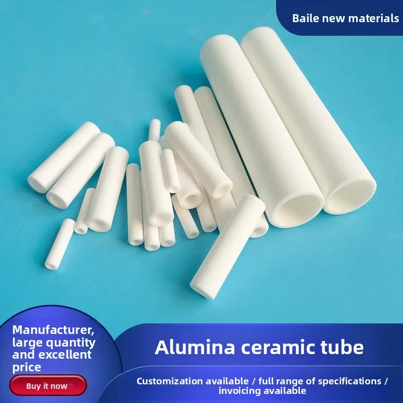 Alumina Ceramic Tube, High Voltage Insulation Thermocouple Protection Pipe, High Temperature & Corrosion Resistant Fuse Ceramic