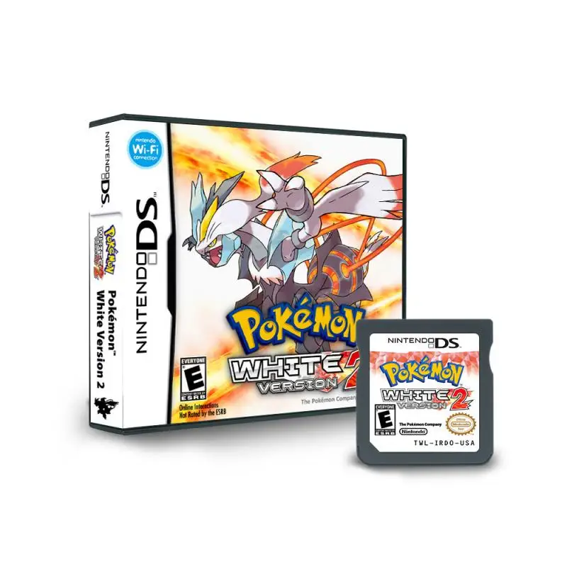 Anime Cartoon Pokemon NDS Game Card Black 2/White 2 Platinum Silver Soul Series Collection Boxed English Game Gift for boys