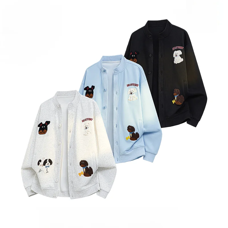 

Кардиган TUCANO American Style свободного кроя с вышивкой, повседневная верхняя одежда, дышащее хлопковое пальто с длинными рукавами