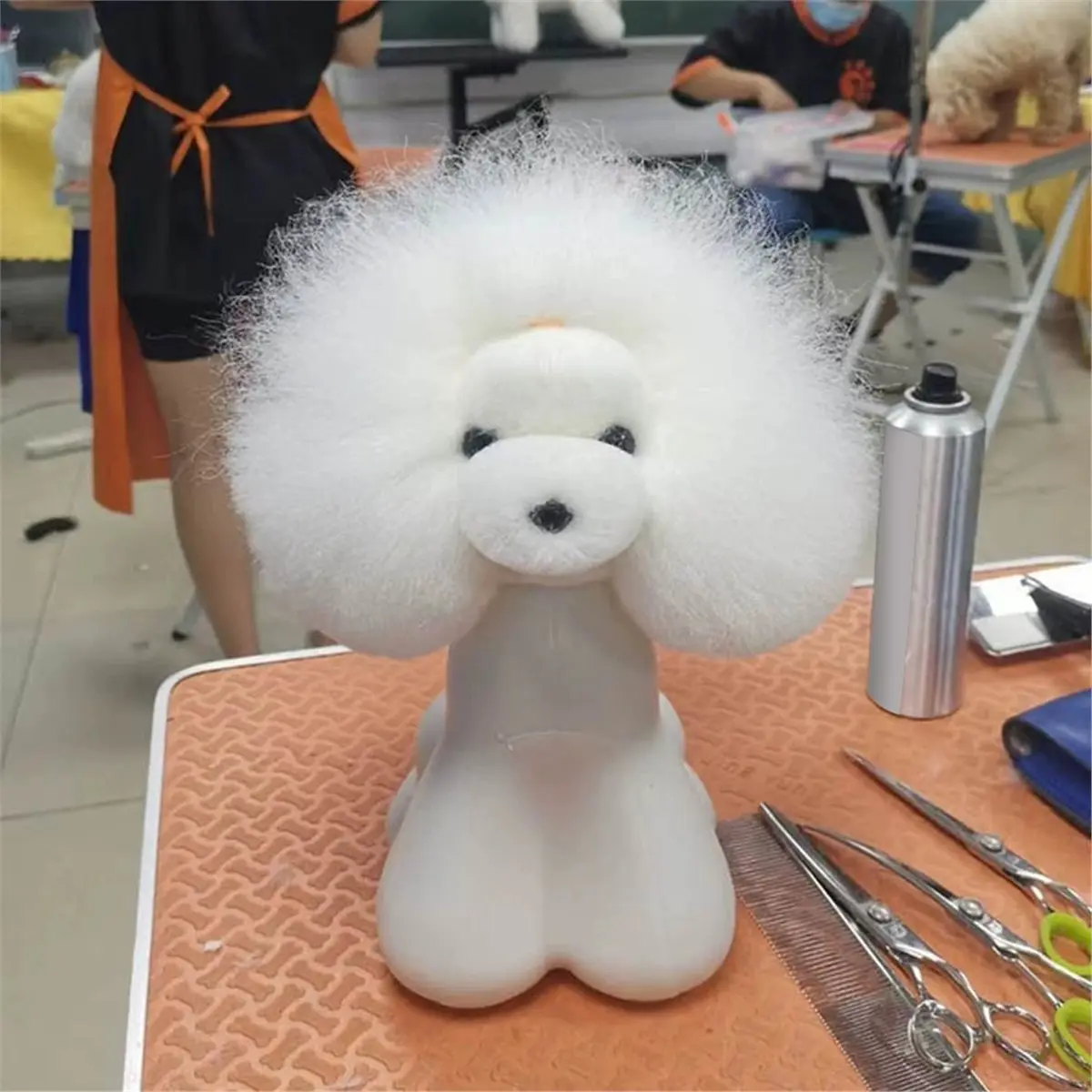 Teddy Pet Simulated Head Hair Fake Dog Head Model Beautician Practice Cutting Dog Hair Dog Body Wig Pet Grooming Study