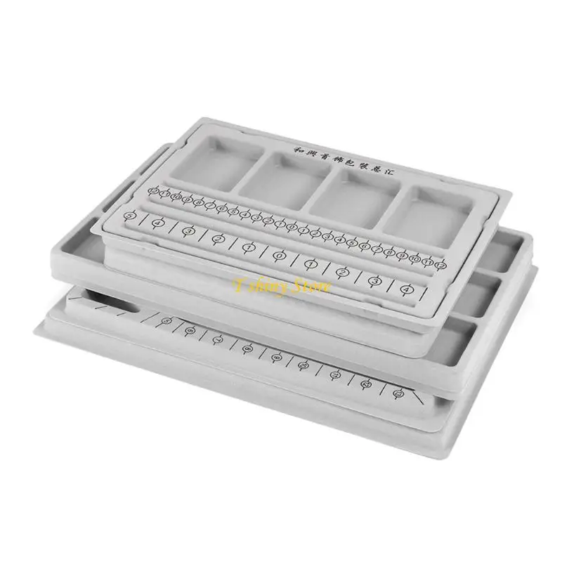 N58F Multi Functional Plastic Beading Tray For Necklace Bracelet Creation Ergonomic Craft Tool With Sliding Channels
