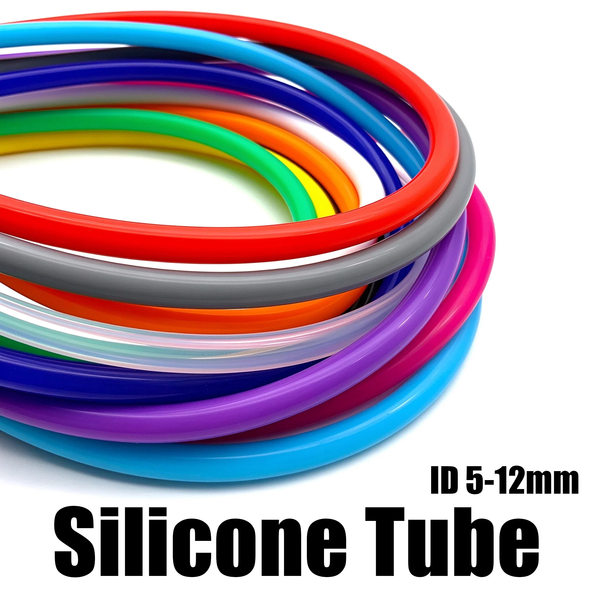 Colored Food Grade Silicone Hose ID5-12mm, Non-toxic, Odorless, High and Low Temperature Resistant Hose for Water Dispensers.