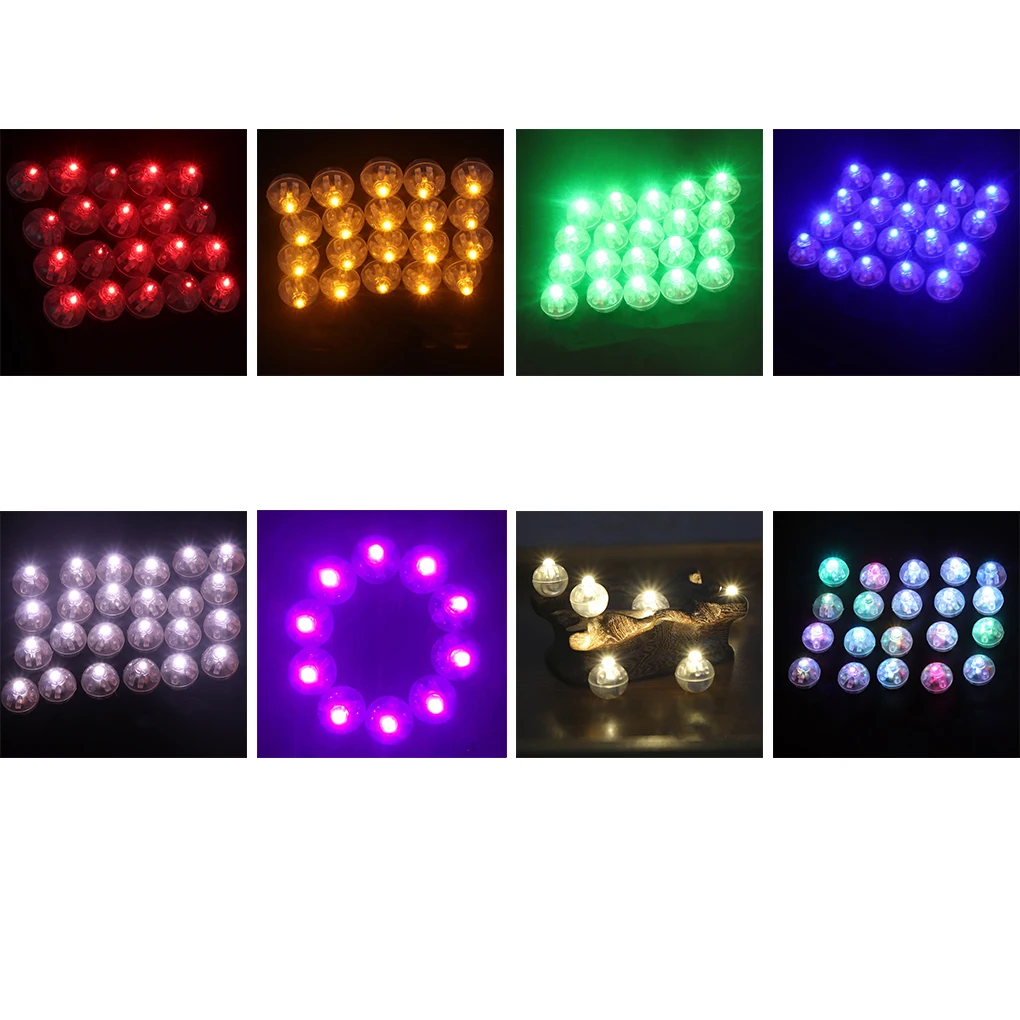 Lampu balon Led, 50 buah/set lampu balon Led untuk dekorasi pesta mudah dan tahan lama lampu balon buatan tangan