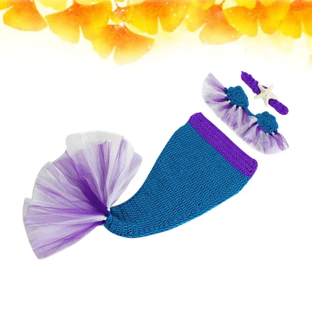 

Комплект одежды для фотосессии новорожденных: костюм с хвостом русалки, изысканная работа, идеально подходит для фотосессий и в качестве подарка