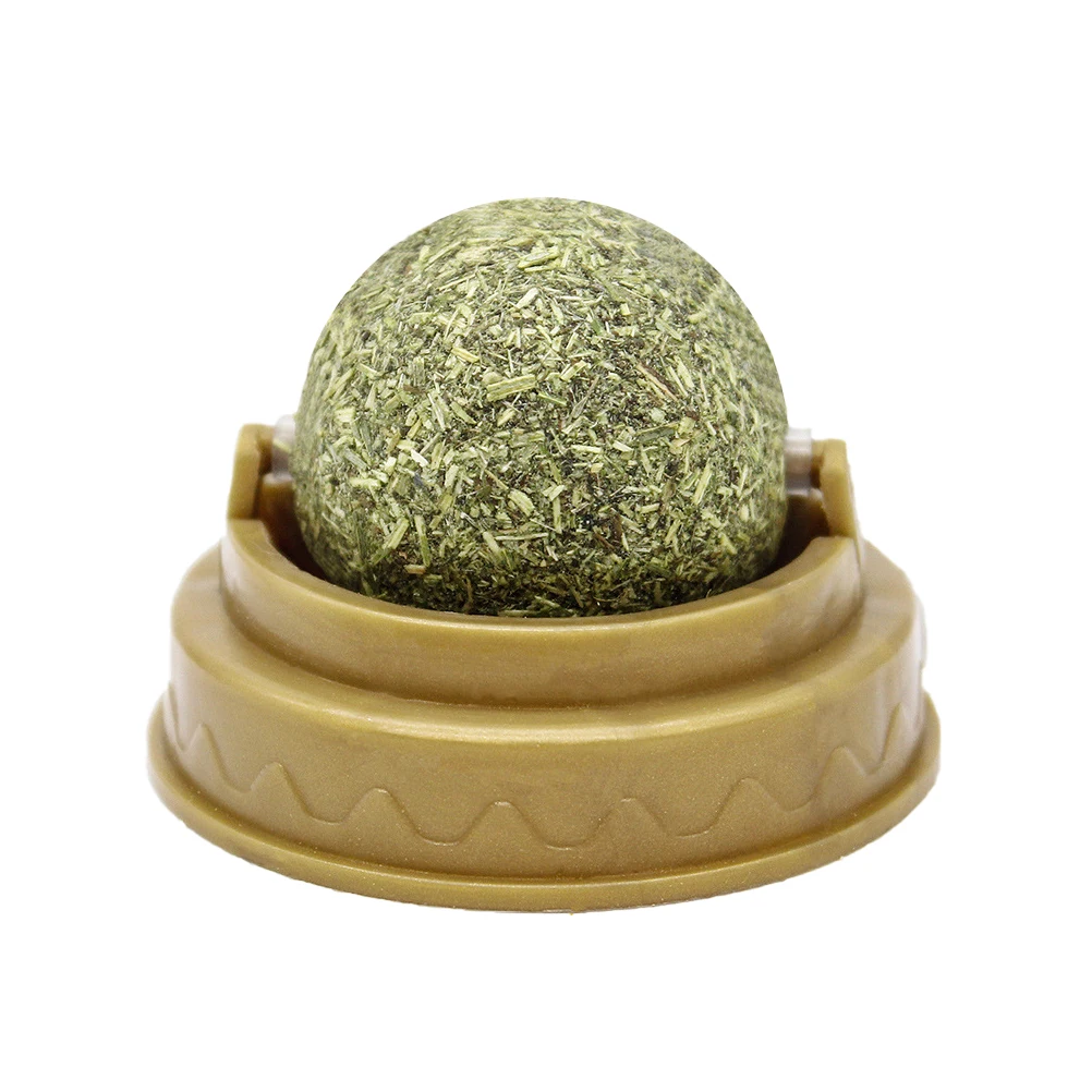 

2Pcs Catnip Licking Ball Edible Sweet Flavor Digestive Promoter Cat Oral Care Solid Candy Catnip Cat Licking Ball