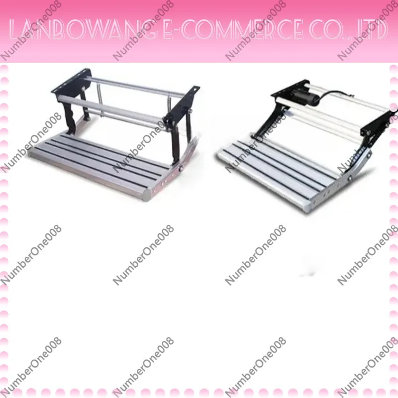 Manual Retractable RV Step Aluminum Foldable Entry Stairs for Camper Motorhome Trailer Caravan 400lbs