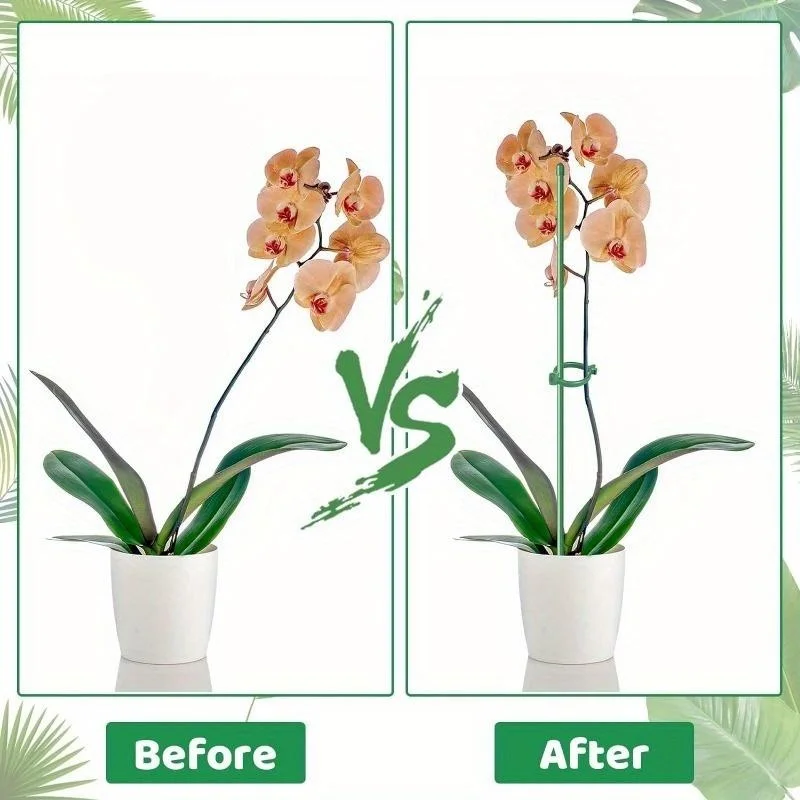 28 Pcs Adjustable Plant Support Sticks with 28 Rings and 14 Connectors for Indoor Outdoor Plants Potted Flowers Tomato Rose view 6