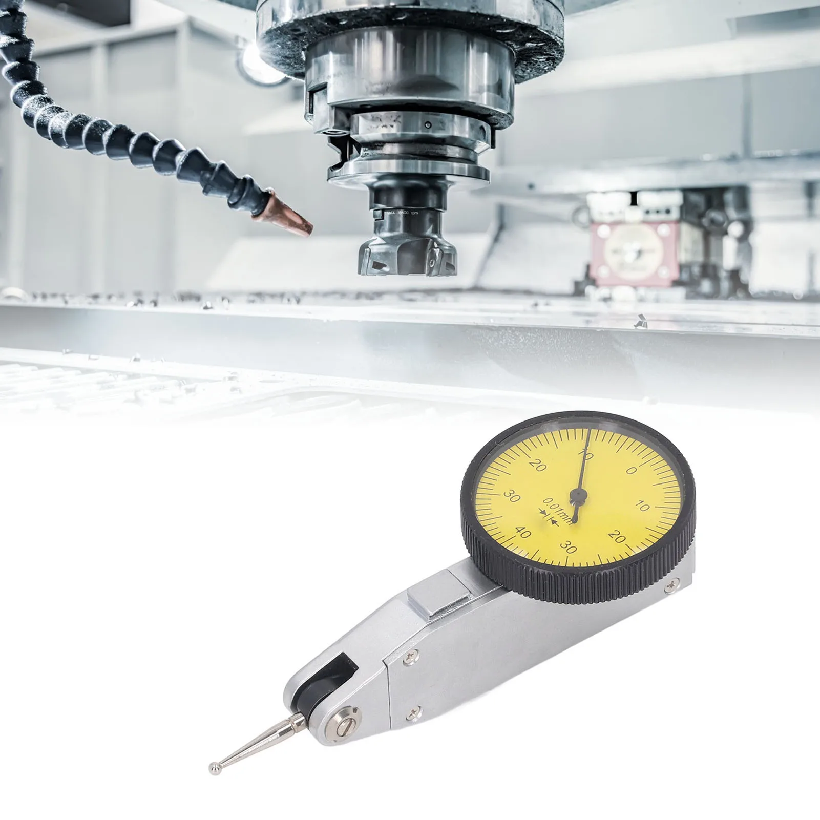 

Pointer Dial Gauge Indicator High Accuracy Pointer Type Gauge for Instrument Measurement Mechanical Test Indicator