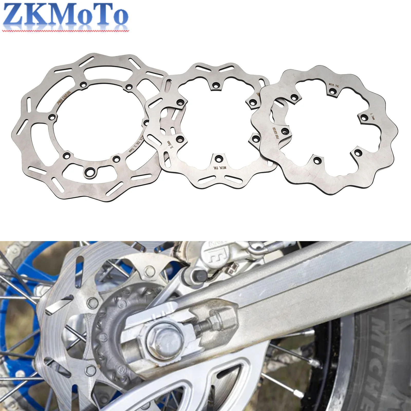 Motocross 260/220mm Front Rear Brake Discs Rotors For KTM EXC EXCF SX SXF XC XCW XCF TPi Six Days 125 200 250 300 350 400 450