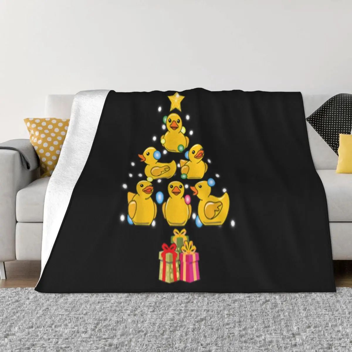 Original Rubber Duck Christmas Tree As Duckie 038 Quack Gifts Comfortable New Design Throw Blanket