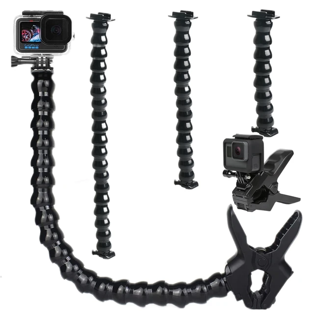 Uchwyt Flex Clamp Arm Mount z regulowaną gęsią szyją i elastycznymi szczękami do kamery GoPro Hero 10 9 8 7 4 Action Camera Support