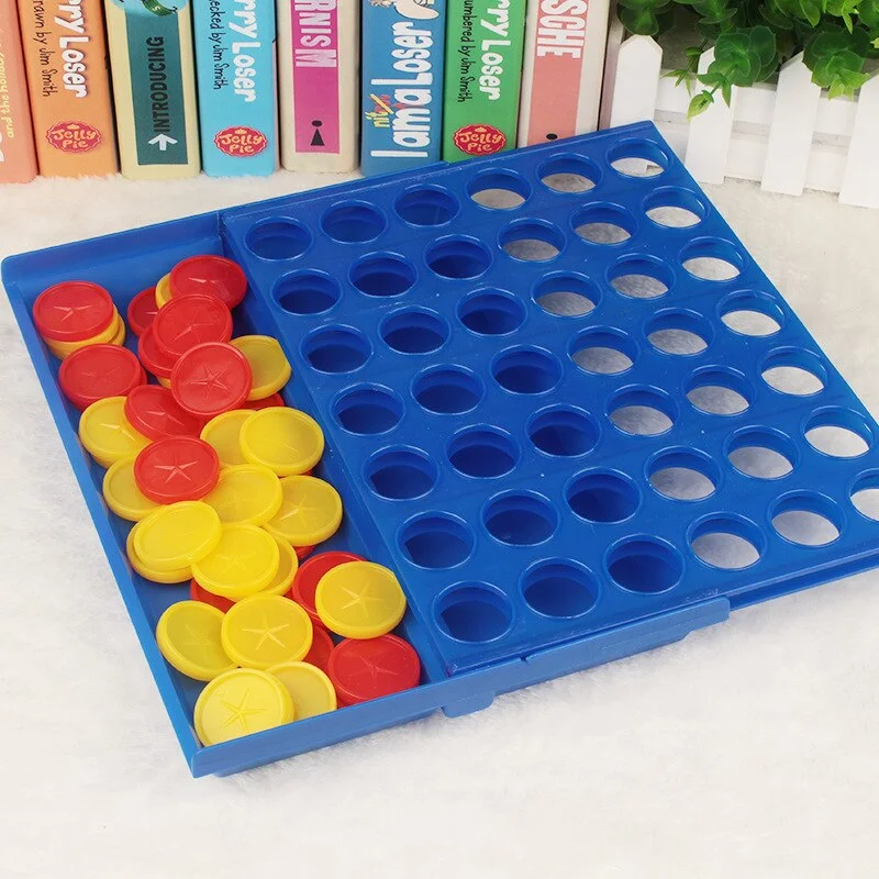 Foldable Connect 4 In A Line Board Game Children\'s Educational Toys Kids Children Line Up Row Board Puzzle Toys Party Bingo Game