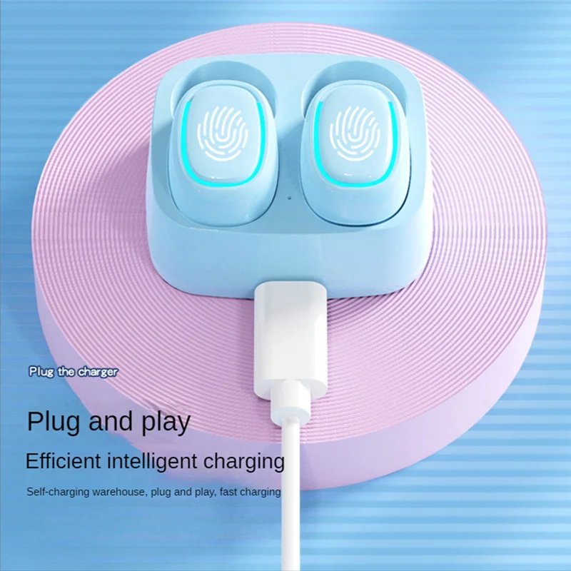 A57G-Mini ワイヤレス Bluetooth ヘッドセット タッチ ライト耳栓 汗防止 HD 音質ステレオ ユニバーサル ヘッドセット、イエロー