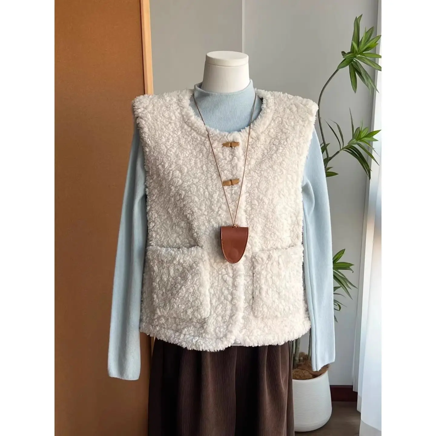 Cozy Soft Stand Collar Knitted Sweater Women's Autumn Winter Fashionable Warm Top Comfortable Long Sleeve Pure Color Commute ...