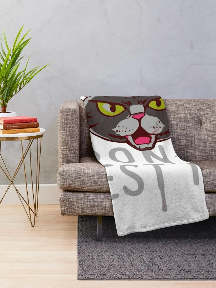 Don't Test Me angry Cat meme funny Throw Blanket christmas decoration For Baby Blankets For Bed Blankets For Baby Blankets