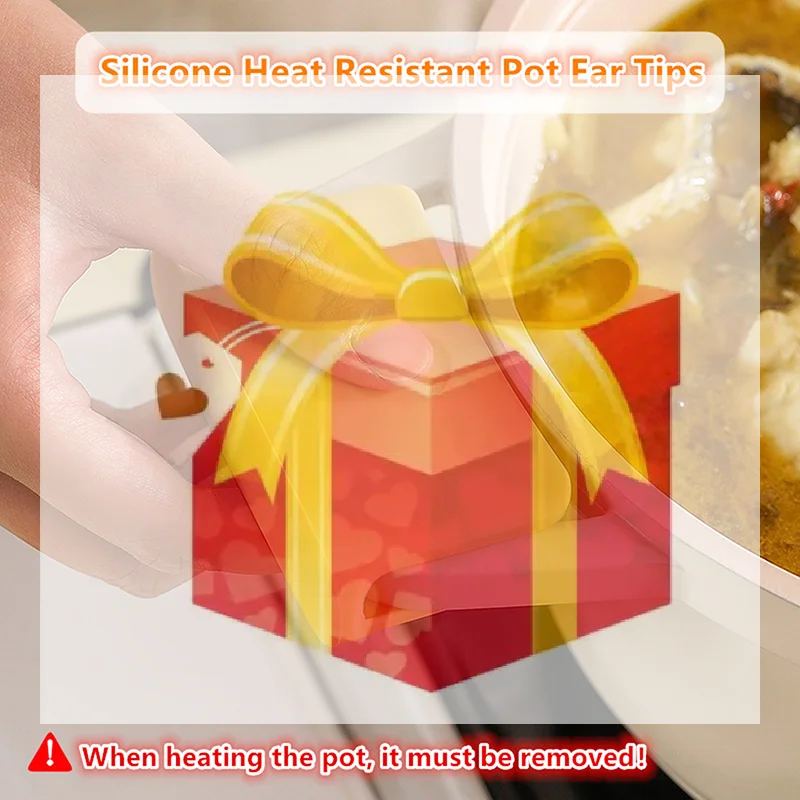 

2pcs Silicone Anti-Scald Pot Handle Grip Cover Anti-slip Heat Resistant Pot Clip Holder Sleeve For Frying Cast Iron Skillet Pan