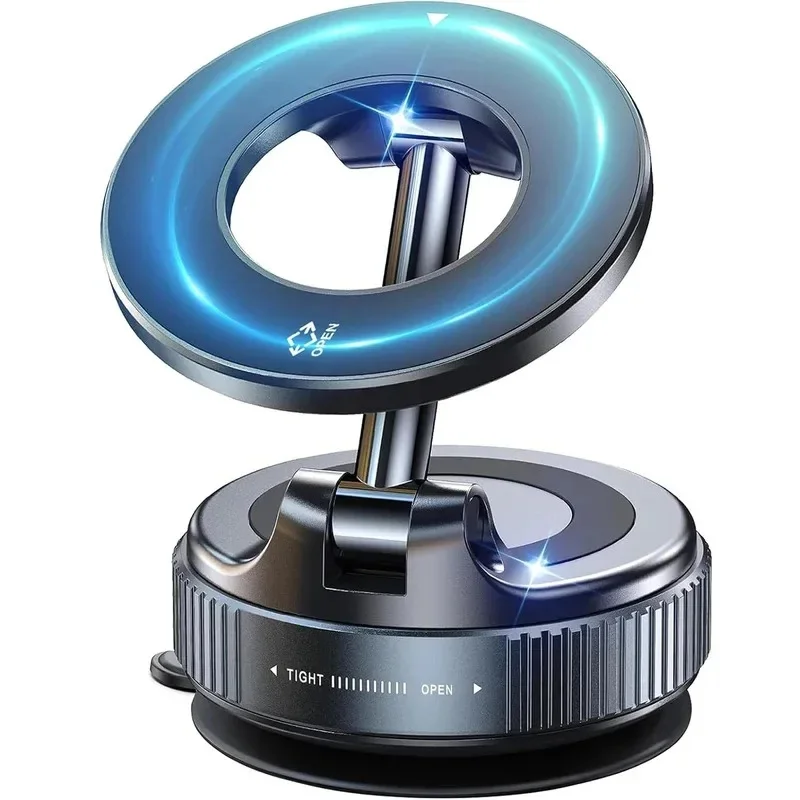 Atualizado 360 °   Suporte Magnético para Telefone de Carro com Ventosa de Sucção, Mãos Livres, Compatível com iPhone e Android, para Espelho de Academia