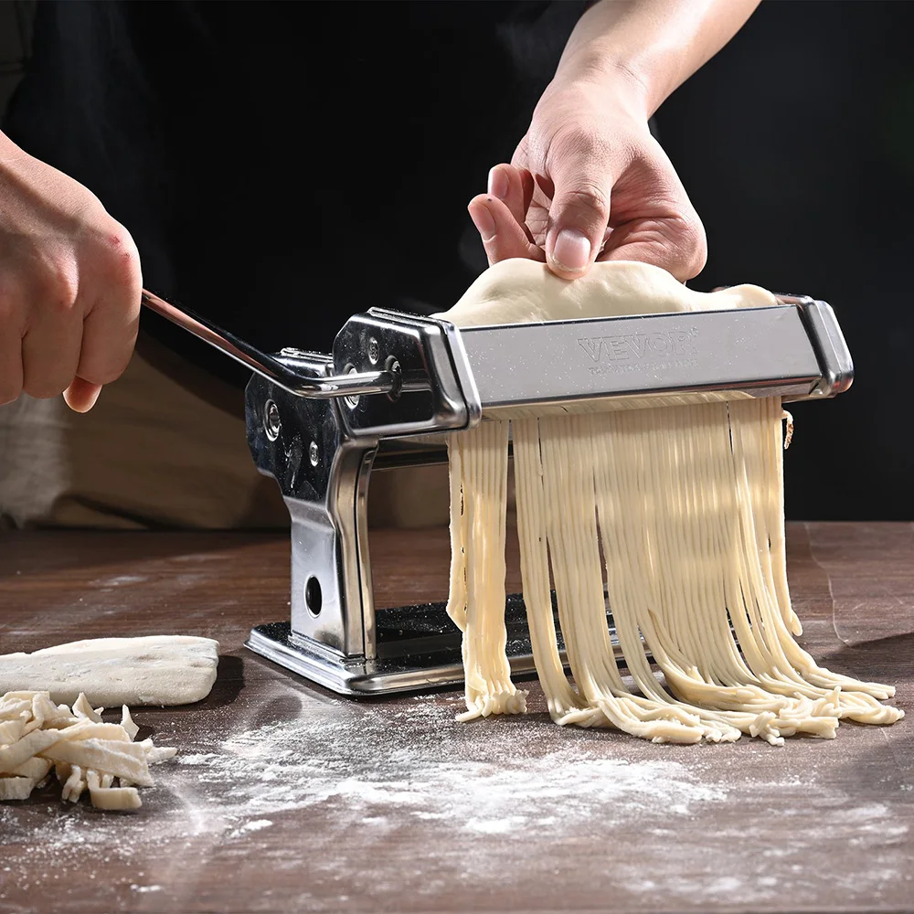 Pasta Maker Machine, Stainless Steel Thickness Settings Noodles Maker, Manual Hand Press, Pasta Making Kitchen Tool Kit